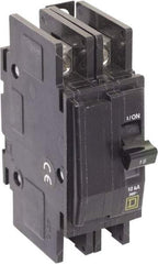 Square D - 15 Amp, 240 VAC, 2 Pole, Panel Mount Miniature Circuit Breaker - 14-2 AWG - All Tool & Supply