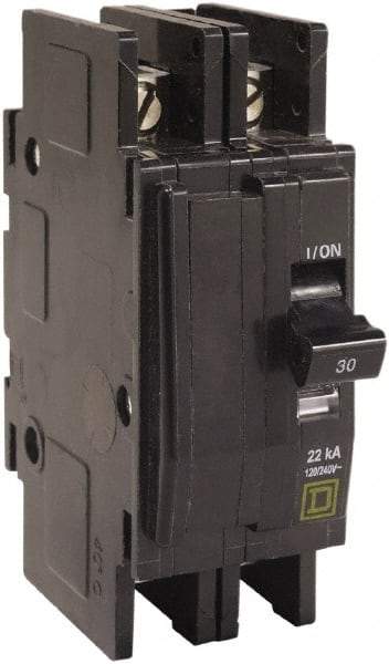 Square D - 20 Amp, 240 VAC, 2 Pole, Panel Mount Miniature Circuit Breaker - 14-2 AWG - All Tool & Supply