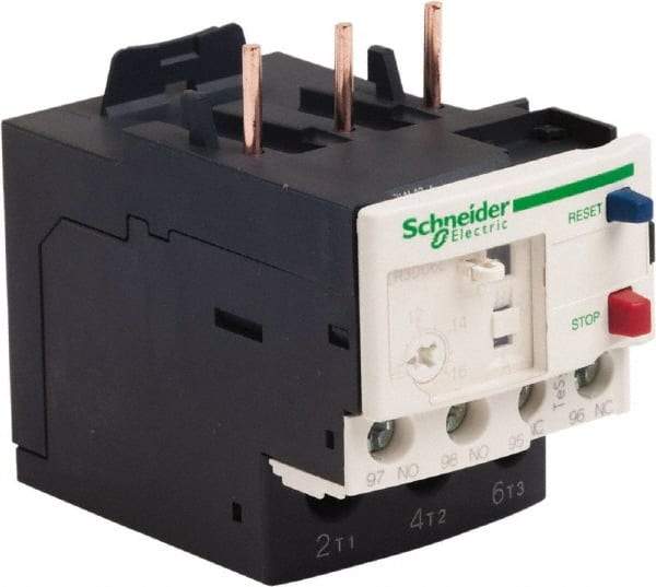 Schneider Electric - 3 Pole, NEMA Size 00-1, 1 to 1.6 Amp, 690 VAC, Thermal NEMA Overload Relay - Trip Class 20, For Use with LC1D09, LC1D12, LC1D18, LC1D25, LC1D32 and LC1D38 - All Tool & Supply