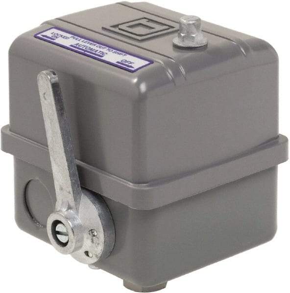 Square D - 1, 7, 9 and 3R NEMA Rated, 145 to 175 psi, Electromechanical Pressure and Level Switch - Adjustable Pressure, 575 VAC, L1-T1, L2-T2 Terminal, For Use with Square D Pumptrol - All Tool & Supply