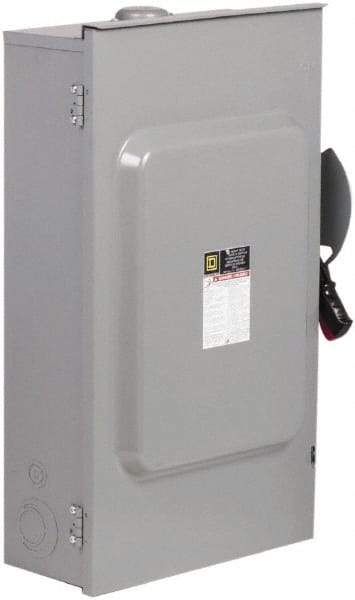 Square D - 200 Amp, 600 VAC/VDC, 3 Pole Nonfused Safety Switch - NEMA 3R, 50 hp at 600 VAC, 50 hp at 600 VDC (Single Phase), 150 hp at 600 VAC, 50 hp at 600 VDC (Triple Phase), 3PST Contact Form - All Tool & Supply