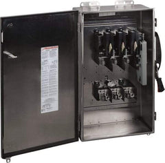 Square D - 200 Amp, 600 VAC/VDC, 3 Pole Nonfused Safety Switch - NEMA 12, 3, 3R, 4 & 4X, 50 hp at 600 VAC, 50 hp at 600 VDC (Single Phase), 150 hp at 600 VAC, 50 hp at 600 VDC (Triple Phase), ST Contact Form - All Tool & Supply