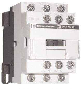 Schneider Electric - 2NC/3NO, 24 VAC at 50/60 Hz Control Relay - 17 V - All Tool & Supply