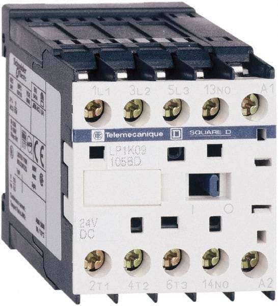 Schneider Electric - 4 Pole, 24 Coil VDC, 20 Amp at 440 VAC, IEC Contactor - BS 5424, CSA, IEC 60947, NF C 63-110, RoHS Compliant, UL Listed, VDE 0660 - All Tool & Supply