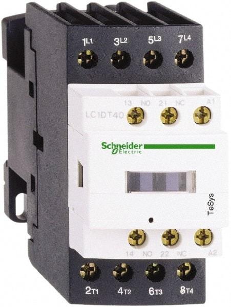 Schneider Electric - 4 Pole, 24 Coil VAC, 32 Amp at 440 VAC, Nonreversible IEC Contactor - Bureau Veritas, CCC, CSA, CSA C22.2 No. 14, DNV, EN/IEC 60947-4-1, EN/IEC 60947-5-1, GL, GOST, LROS, RINA, RoHS Compliant, UL 508, UL Listed - All Tool & Supply