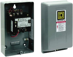 Square D - 1 Pole, 110 Coil VAC at 50 Hz and 120 Coil VAC at 60 Hz, 18 Amp NEMA Contactor - NEMA 1 Enclosure, 50 Hz at 110 VAC and 60 Hz at 120 VAC - All Tool & Supply