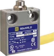 Square D - SPDT, NC/NO, 240 VAC, Prewired Terminal, Plunger Actuator, General Purpose Limit Switch - 1 NEMA Rating, IP20 IPR Rating, 18 Ounce Operating Force - All Tool & Supply