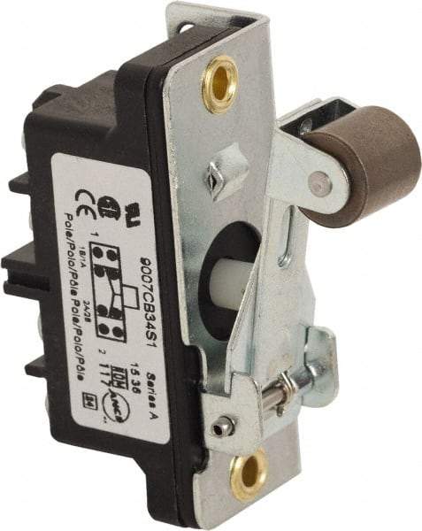 Square D - DPDT, 2NC/2NO, 600 Volt, Screw Terminal, Roller Plunger Actuator, General Purpose Limit Switch - 1 NEMA Rating, IP20 IPR Rating, Bracket Mount, 1/2 Lb. Operating Force - All Tool & Supply