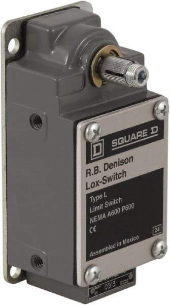 Square D - DPDT, NC/NO, 600 Volt, Screw Terminal, Rotary Head Actuator, General Purpose Limit Switch - 1, 2, 4, 12, 13 NEMA Rating, IP67 IPR Rating - All Tool & Supply