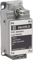 Square D - DPST, 2NO, 600 Volt, Screw Terminal, Rotary Spring Return Actuator, General Purpose Limit Switch - 1, 2, 4, 12, 13 NEMA Rating, IP67 IPR Rating - All Tool & Supply