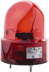 Schneider Electric - Red LED Flashing Rotating Mirror with Buzzer - 50 to 90 dB, Screw Mount, IP23, 24 VAC/VDC, 14 to 122°F - All Tool & Supply