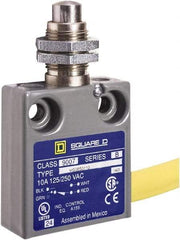 Square D - SPDT, NC/NO, 240 VAC, Prewired Terminal, Plunger Actuator, General Purpose Limit Switch - 1, 2, 4, 6, 6P NEMA Rating, IP67 IPR Rating, Panel Mount, 80 Ounce Operating Force - All Tool & Supply