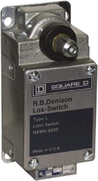 Square D - DPST, 2NC, 600 Volt Screw Terminal, Rotary Spring Return Actuator, General Purpose Limit Switch - 1, 2, 4, 12, 13 NEMA Rating, IP67 IPR Rating - All Tool & Supply