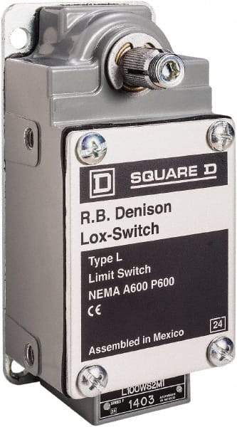 Square D - 3PDT, 2NC/NO, 600 Volt Screw Terminal, Rotary Spring Return Actuator, General Purpose Limit Switch - 1, 2, 4, 12, 13 NEMA Rating, IP67 IPR Rating - All Tool & Supply