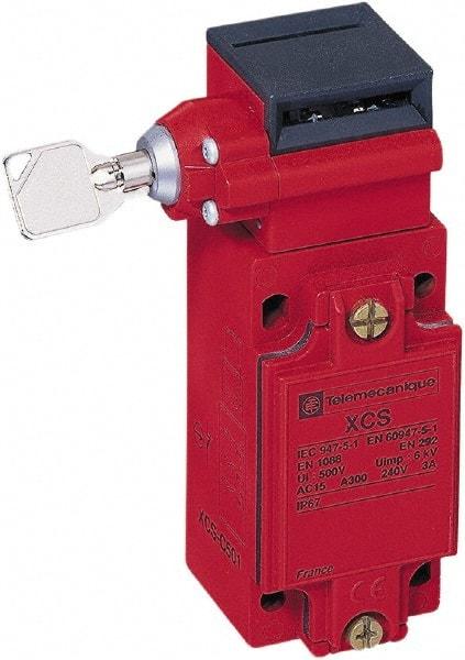 Telemecanique Sensors - 2NO/NC Configuration, 24/48 VAC/VDC, Multiple Amp Level, Metal Key Safety Limit Switch - 52mm Wide x 44mm Deep x 114mm High, IP67 Ingress Rating - All Tool & Supply