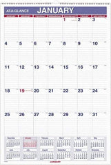 AT-A-GLANCE - 12 Sheet, 5-1/2 x 8-1/2", Wall Calendar - White - All Tool & Supply