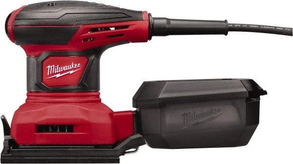 Milwaukee Tool - 14,000 OPM, Electric Orbital Sander - Rectangular, Palm Sander, 3 Amps - All Tool & Supply