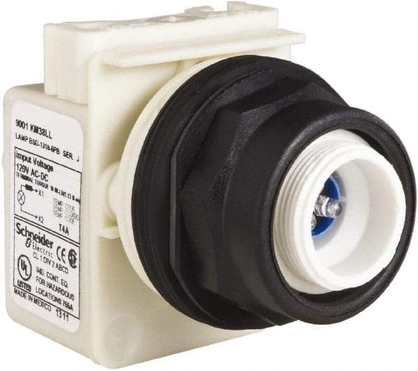 Schneider Electric - Extended Straight Pushbutton Switch Operator - Round Button, LED Lamp, Illuminated - All Tool & Supply