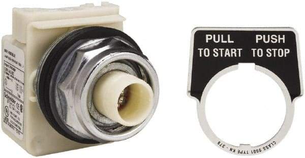 Schneider Electric - 30mm Mount Hole, Extended Straight, Pushbutton Switch Only - Maintained (MA) - All Tool & Supply