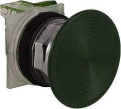 Schneider Electric - 30mm Mount Hole, Extended Straight, Pushbutton Switch with Contact Block - Green Pushbutton, Momentary (MO) - All Tool & Supply