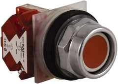 Schneider Electric - 30mm Mount Hole, Extended Straight, Pushbutton Switch with Contact Block - Red Pushbutton, Momentary (MO) - All Tool & Supply