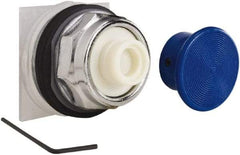 Schneider Electric - Flush Pushbutton Switch Operator - Blue, Round Button, Nonilluminated - All Tool & Supply