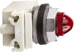 Schneider Electric - 120 V Red Lens Incandescent Pilot Light - Round Lens, Screw Clamp Connector - All Tool & Supply