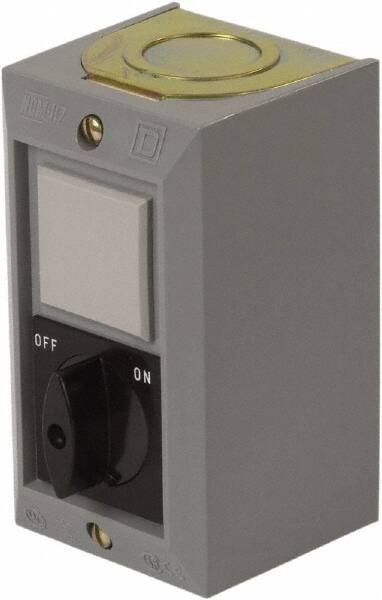 Schneider Electric - 3 Operator, Projecting Pushbutton Control Station - Up (Legend), Momentary Switch, 2NO/3NC Contact, NEMA 1 - All Tool & Supply