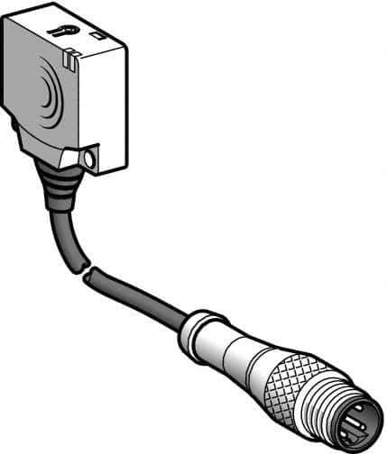 Telemecanique Sensors - PNP, 10 to 15mm Detection, Flat, Inductive Proximity Sensor - 3 Wires, IP67, 12 to 24 VDC, 26mm Wide - All Tool & Supply