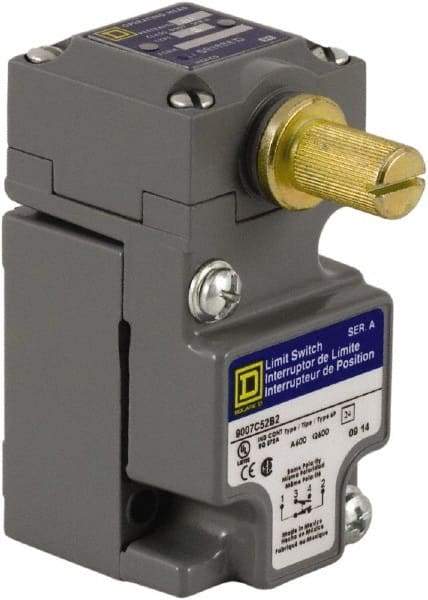 Square D - SPDT, NC/NO, 600 Volt Screw Terminal, Rotary Head Actuator, General Purpose Limit Switch - 1, 2, 4, 6, 12, 13, 6P NEMA Rating, IP67 IPR Rating - All Tool & Supply