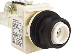 Schneider Electric - 28 V White Lens LED Pilot Light - Round Lens, Screw Clamp Connector, 54mm OAL x 42mm Wide, Vibration Resistant - All Tool & Supply