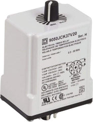 Square D - 0.3 to 30 min Delay, DPDT Time Delay Relay - 10 Contact Amp, 110 VDC & 120 VAC - All Tool & Supply