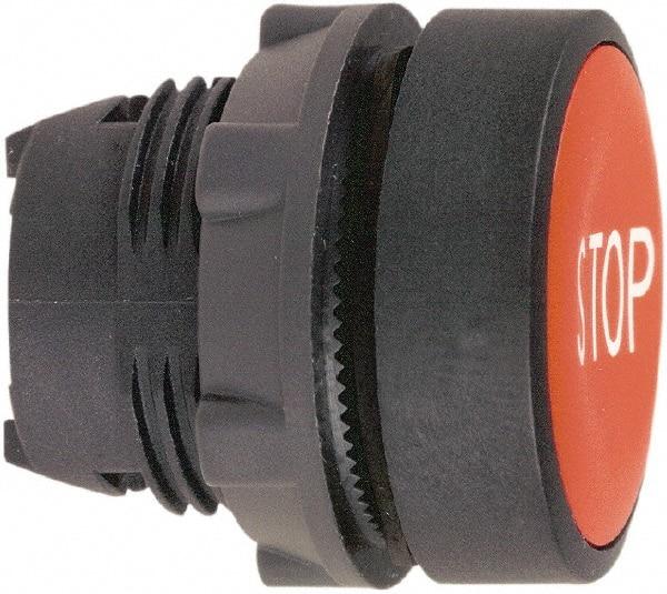 Schneider Electric - 22mm Mount Hole, Flush, Pushbutton Switch Only - Round, Red Pushbutton, Nonilluminated, Momentary (MO) - All Tool & Supply