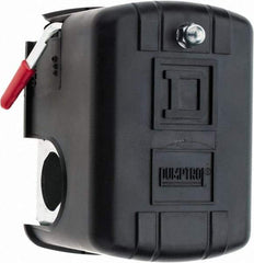 Square D - 1 NEMA Rated, DPST, 70 to 150 psi, Air Compressor Pressure and Level Switch - Fixed Pressure, 575 VAC, 1/4 NPT External Inch Connector, Screw Terminal, For Use with Square D Pumptrol - All Tool & Supply