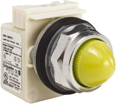 Schneider Electric - 120 V Yellow Lens LED Indicating Light - Screw Clamp Connector - All Tool & Supply