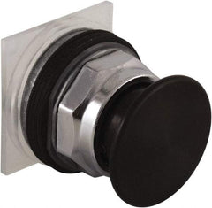 Schneider Electric - 30mm Mount Hole, Extended Mushroom Head, Pushbutton Switch Only - Round, Black Pushbutton, Nonilluminated, Momentary (MO) - All Tool & Supply