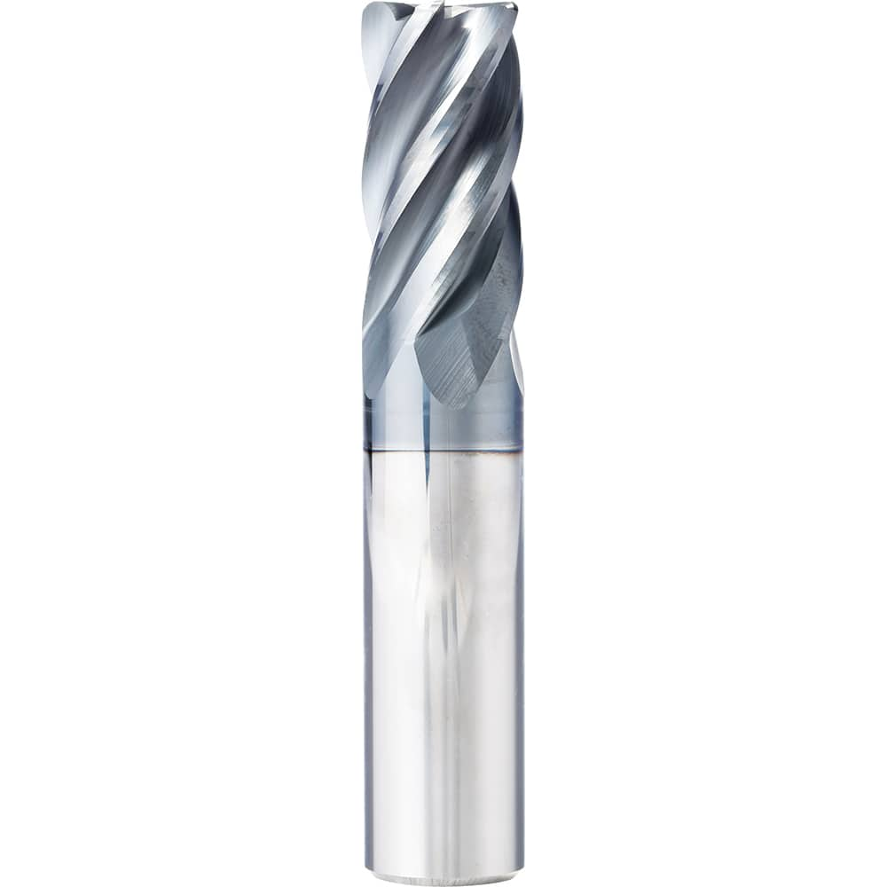 Supermill - 3/8" Diam 5 Flute Solid Carbide 0.015" Corner Radius End Mill - All Tool & Supply