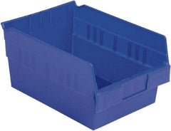 LEWISBins+ - 11-5/8" Deep, Blue Hopper Shelf Bin - 6" High x 8-3/8" Wide x 11-5/8" Long - All Tool & Supply