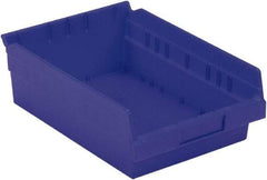 LEWISBins+ - 11-5/8" Deep, Blue Hopper Shelf Bin - 4" High x 8-3/8" Wide x 11-5/8" Long - All Tool & Supply