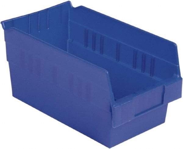 LEWISBins+ - 11-5/8" Deep, Blue Hopper Shelf Bin - 6" High x 6-5/8" Wide x 11-5/8" Long - All Tool & Supply