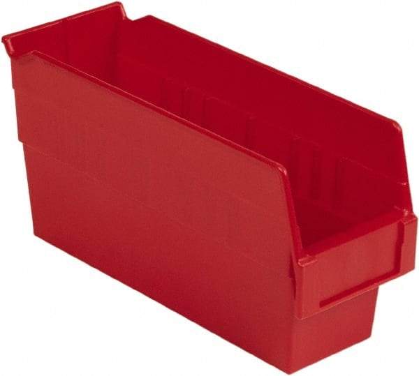 LEWISBins+ - 11-5/8" Deep, Red Hopper Shelf Bin - 6" High x 4-1/8" Wide x 11-5/8" Long - All Tool & Supply