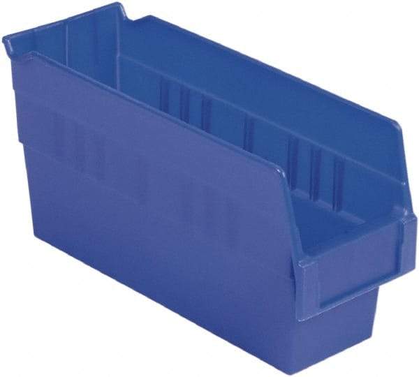 LEWISBins+ - 11-5/8" Deep, Blue Hopper Shelf Bin - 6" High x 4-1/8" Wide x 11-5/8" Long - All Tool & Supply