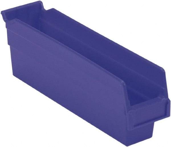 LEWISBins+ - 11-5/8" Deep, Blue Hopper Shelf Bin - 4" High x 2-3/4" Wide x 11-5/8" Long - All Tool & Supply