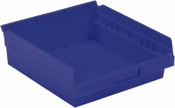 LEWISBins+ - 11-5/8" Deep, Blue Hopper Shelf Bin - 4" High x 11-1/8" Wide x 11-5/8" Long - All Tool & Supply