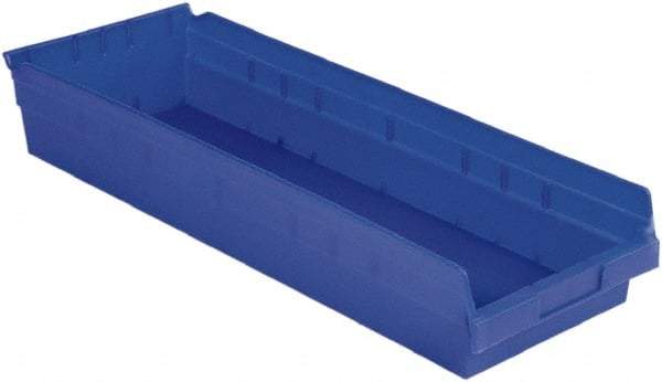 LEWISBins+ - 23-5/8" Deep, Blue Hopper Shelf Bin - 4" High x 8-3/8" Wide x 23-5/8" Long - All Tool & Supply