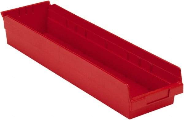 LEWISBins+ - 23-5/8" Deep, Red Hopper Shelf Bin - 4" High x 6-5/8" Wide x 23-5/8" Long - All Tool & Supply