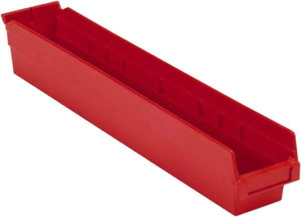 LEWISBins+ - 23-5/8" Deep, Red Hopper Shelf Bin - 4" High x 4-1/8" Wide x 23-5/8" Long - All Tool & Supply