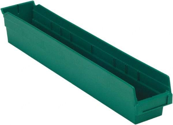 LEWISBins+ - 23-5/8" Deep, Green Hopper Shelf Bin - 4" High x 4-1/8" Wide x 23-5/8" Long - All Tool & Supply