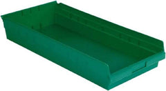 LEWISBins+ - 23-5/8" Deep, Green Hopper Shelf Bin - 4" High x 11-1/8" Wide x 23-5/8" Long - All Tool & Supply