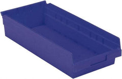 LEWISBins+ - 17-7/8" Deep, Blue Hopper Shelf Bin - 4" High x 8-3/8" Wide x 17-7/8" Long - All Tool & Supply